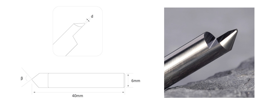 solid carbide single-edged dimple cutter