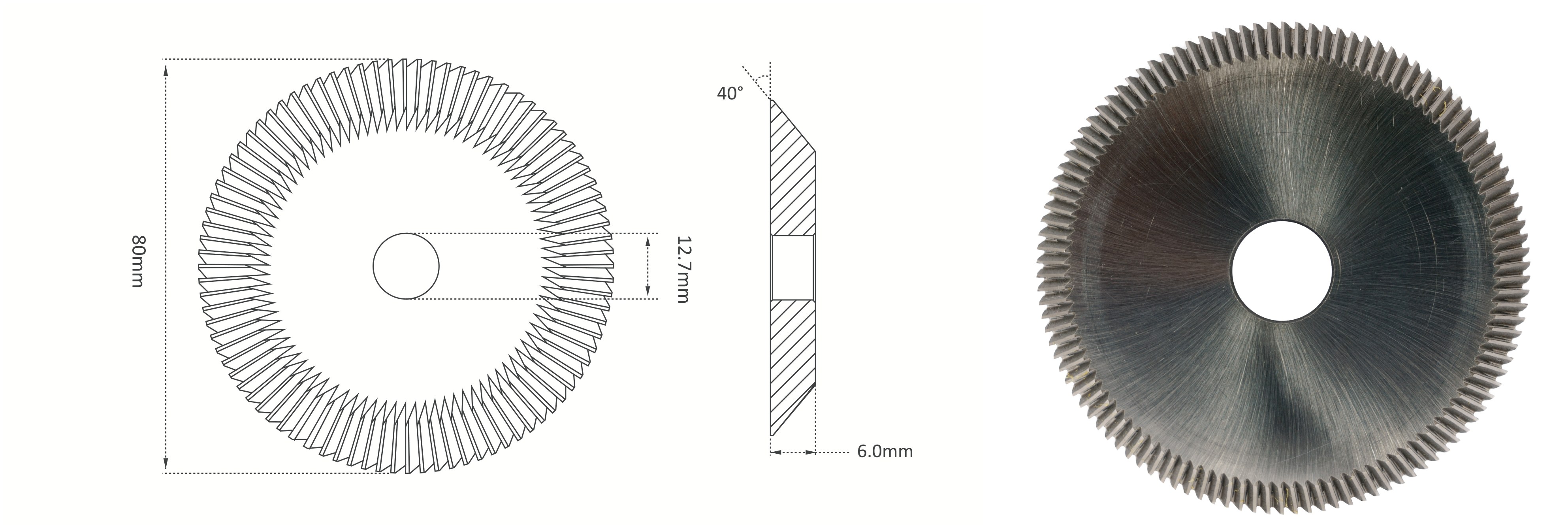 − 80x6.0x − 12.7x40 φ