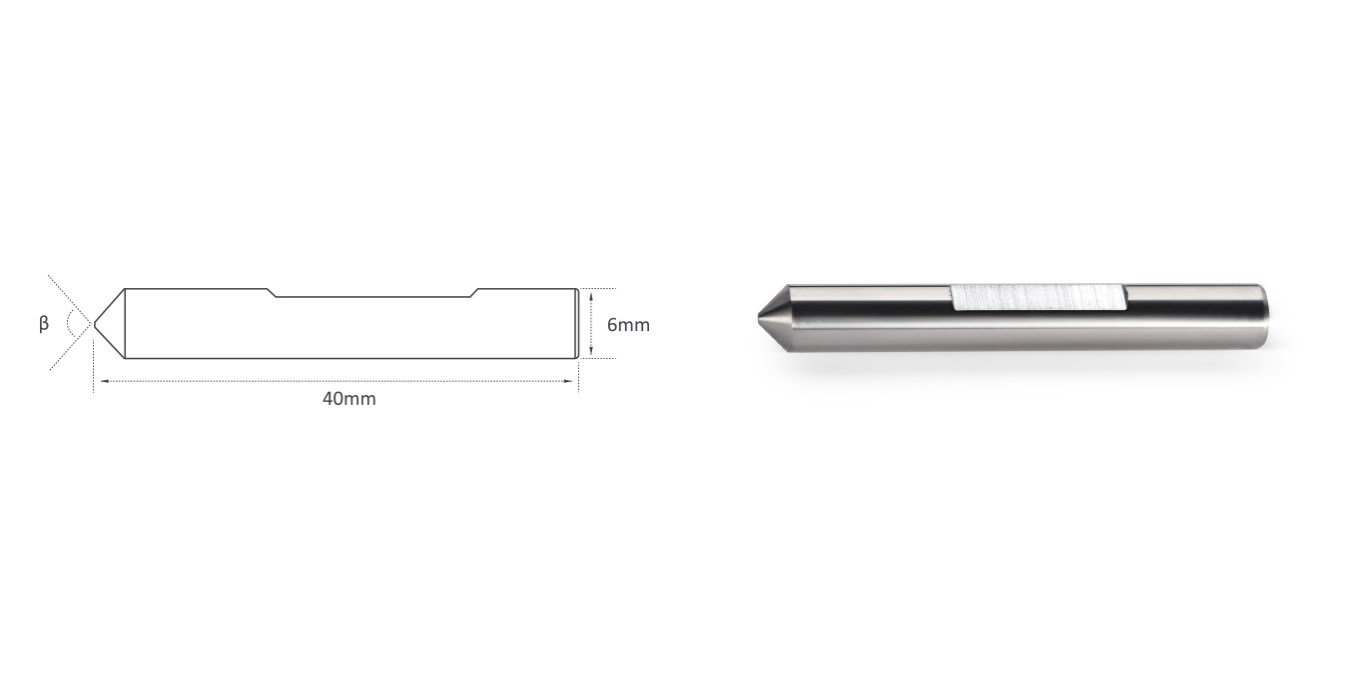 solid carbide tracer point for dimpling